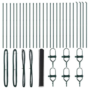 Recinzione con pali. Grigio 1.4 x 50 m Acciaio rivestito in PVC 3352860