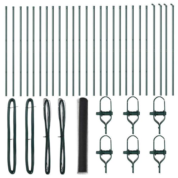 Recinzione con pali. Grigio 1.4 x 50 m Acciaio rivestito in PVC 3352860