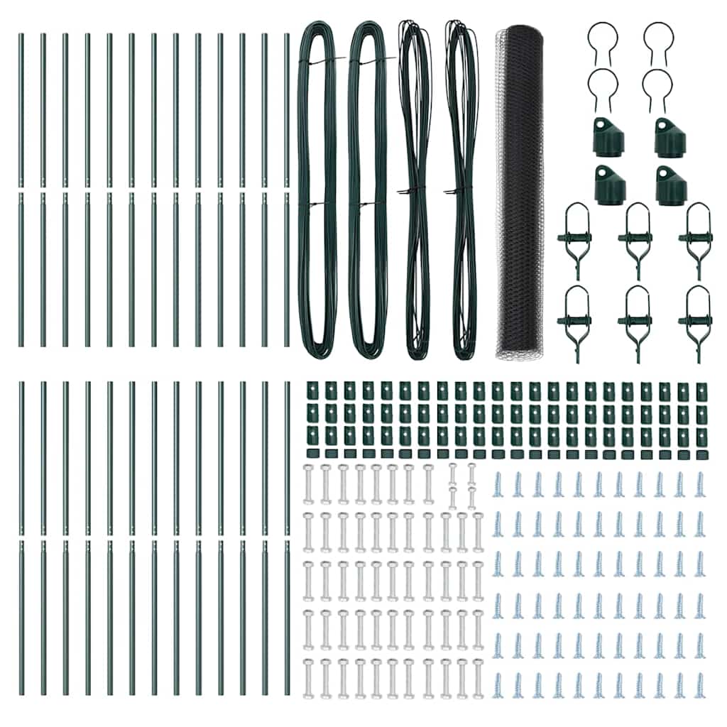 Recinzione con pali. Grigio 1.4 x 50 m Acciaio rivestito in PVC 3352860