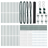 Recinzione con pali. Grigio 1.4 x 50 m Acciaio rivestito in PVC 3352860