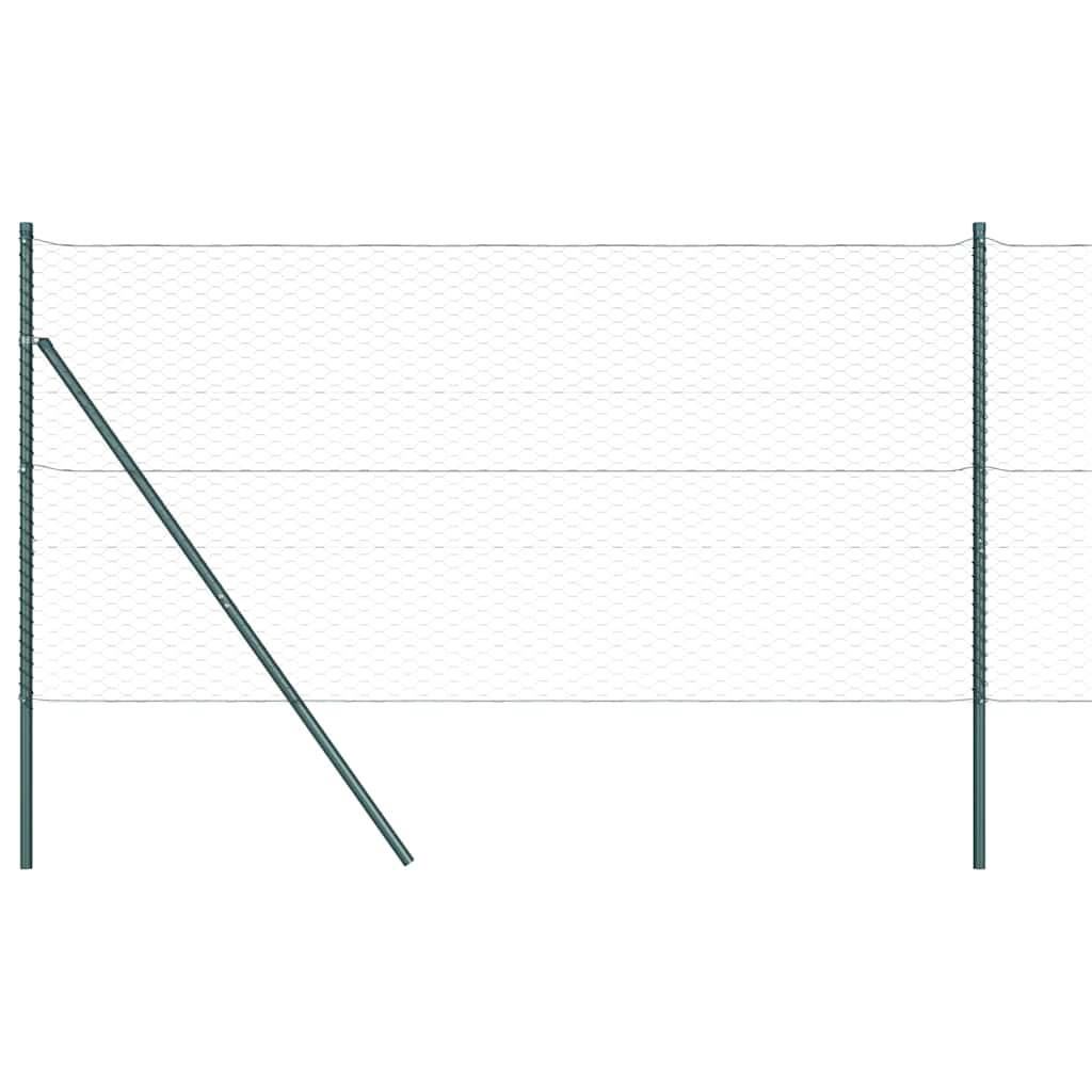 Recinzione con pali. Grigio 1 x 100 m Acciaio rivestito in PVC 3352887