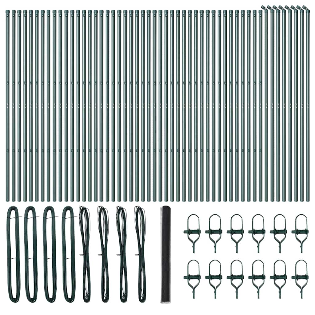 Recinzione con pali. Grigio 1.5 x 100 m 3352897