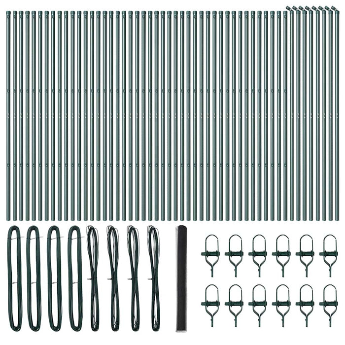 Recinzione con pali. Grigio 1.5 x 100 m 3352897