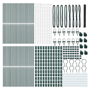 Recinzione con pali. Grigio 1.5 x 100 m 3352897