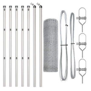 Recinzione con pali. Argento 0.4 x 10 m 3352903