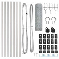 Recinzione con pali. Argento 0.4 x 10 m 3352903