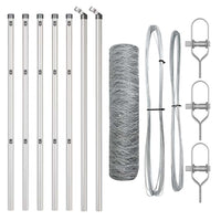 Recinzione con pali. Argento 0.5 x 10 m 3352908