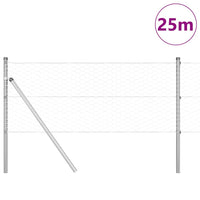 Recinzione con pali. Argento 0.6 x 25 m 3352948