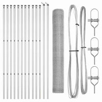 Recinzione con pali. Argento 1.4 x 25 m 3352962
