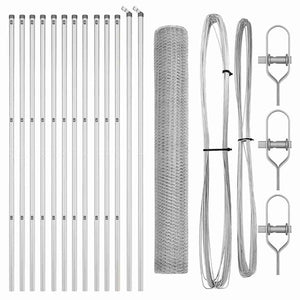 Recinzione con pali. Argento 1.4 x 25 m 3352962