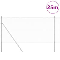 Recinzione con pali. Argento 1.4 x 25 m 3352962