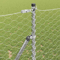 Recinzione con pali. Argento 1.4 x 25 m 3352965