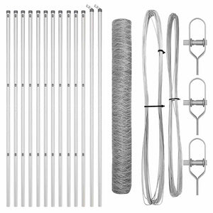 Recinzione con pali. Argento 1.4 x 25 m 3352965