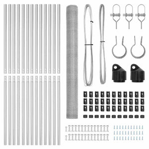 Recinzione con pali. Argento 1.5 x 25 m 3352967