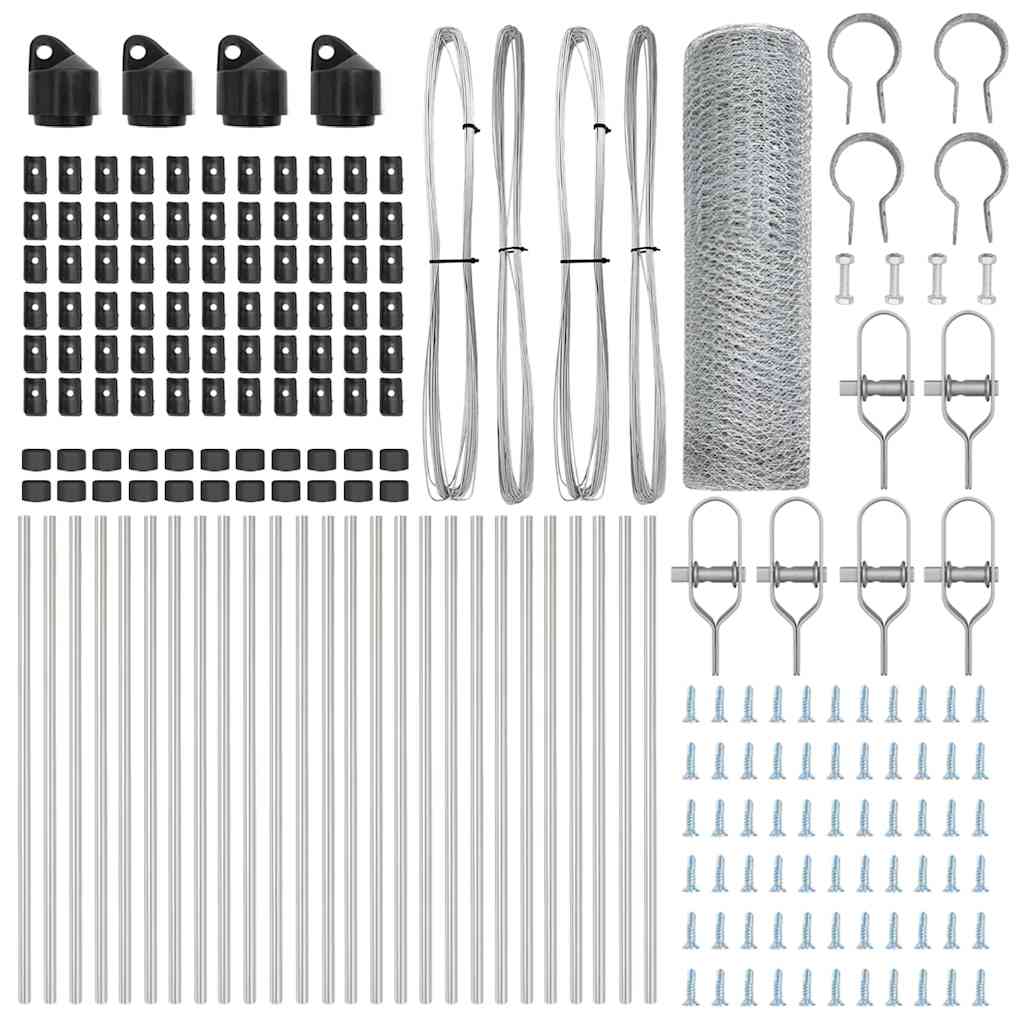 Recinzione con pali. Argento 0.8 x 50 m 3352987