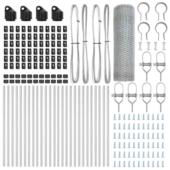 Recinzione con pali. Argento 0.8 x 50 m 3352987