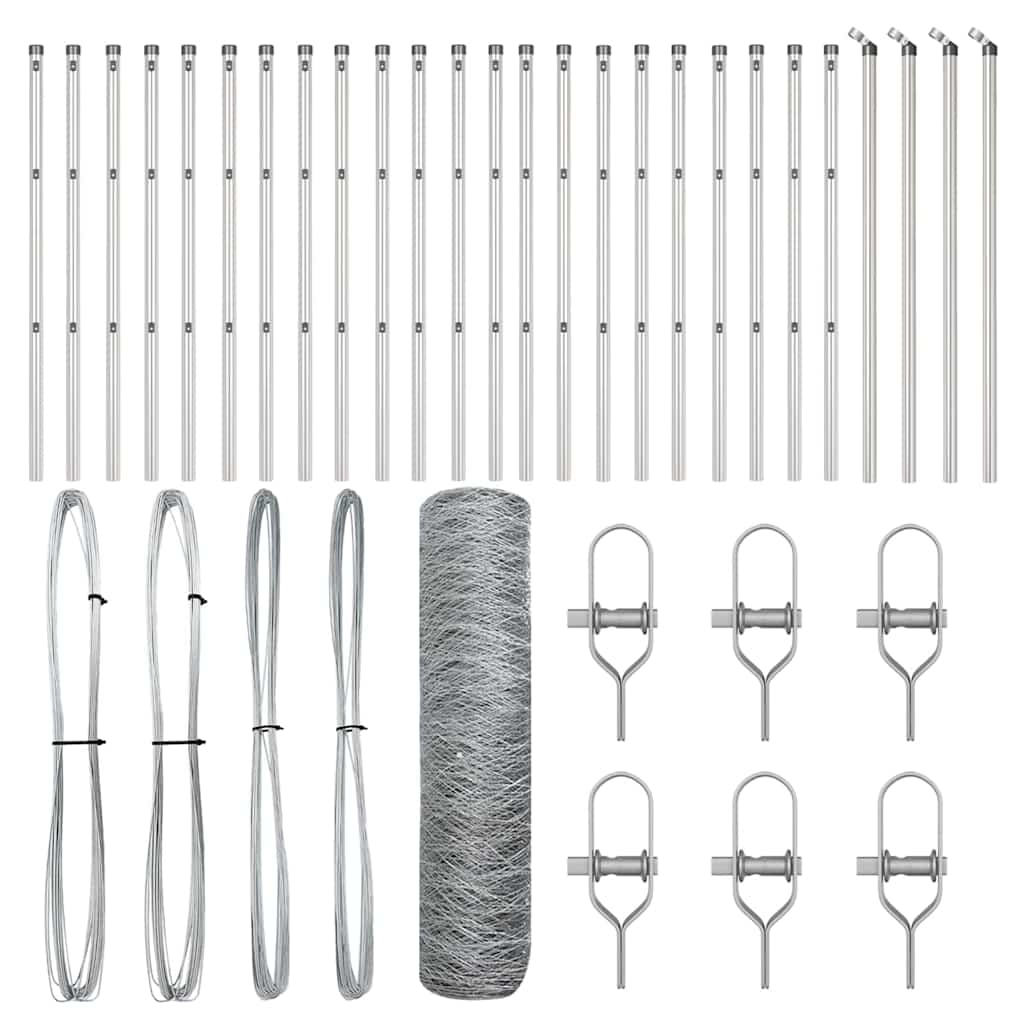 Recinzione con pali. Argento 0.8 x 50 m 3352988