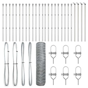 Recinzione con pali. Argento 0.8 x 50 m 3352988