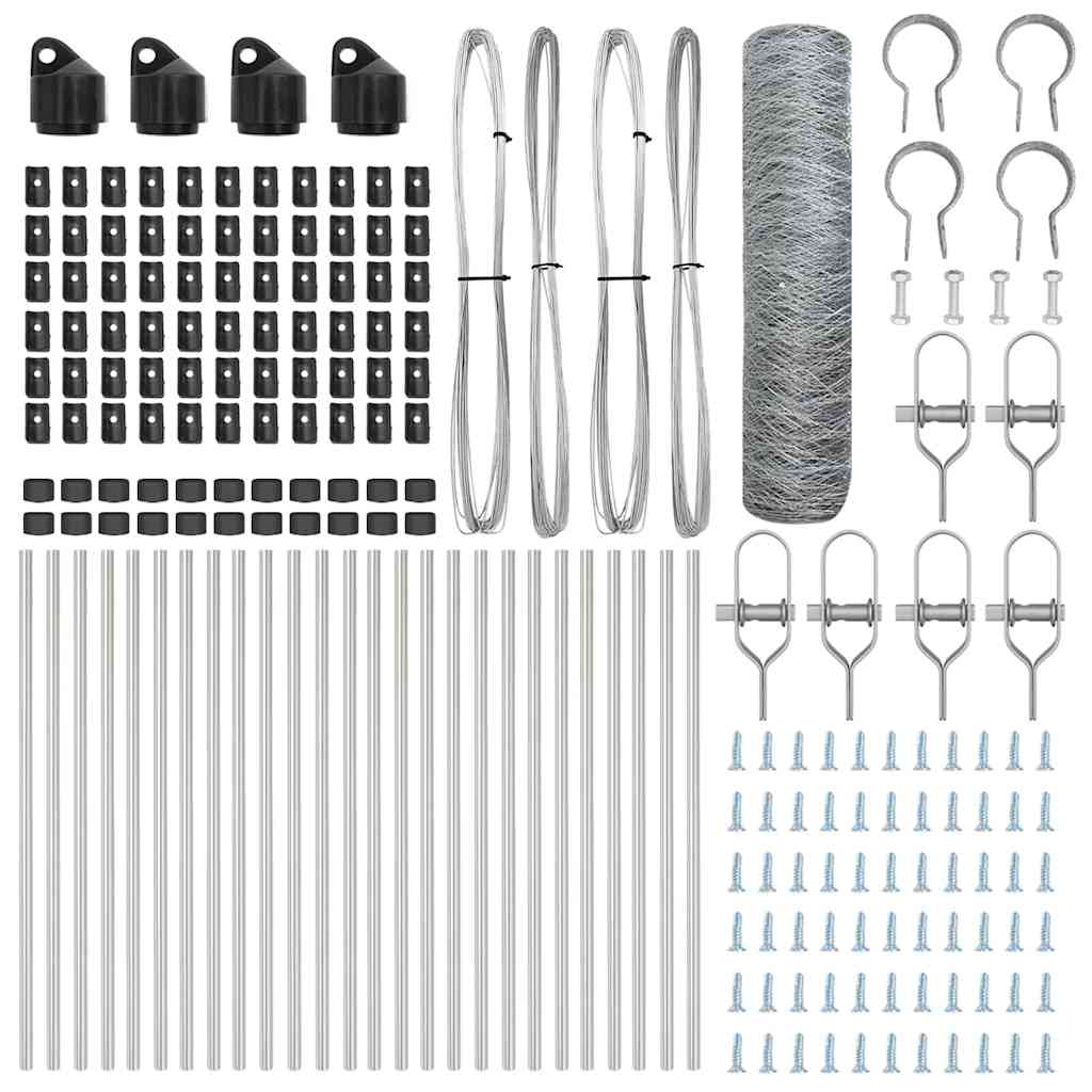 Recinzione con pali. Argento 0.8 x 50 m 3352988