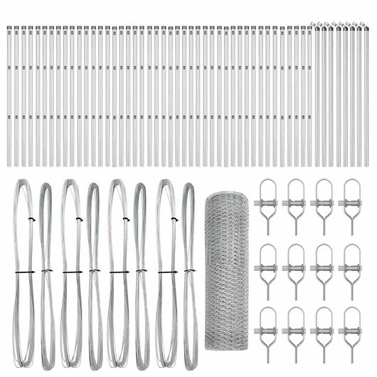 Recinzione con pali. Argento 0.4 x 100 m 3353010