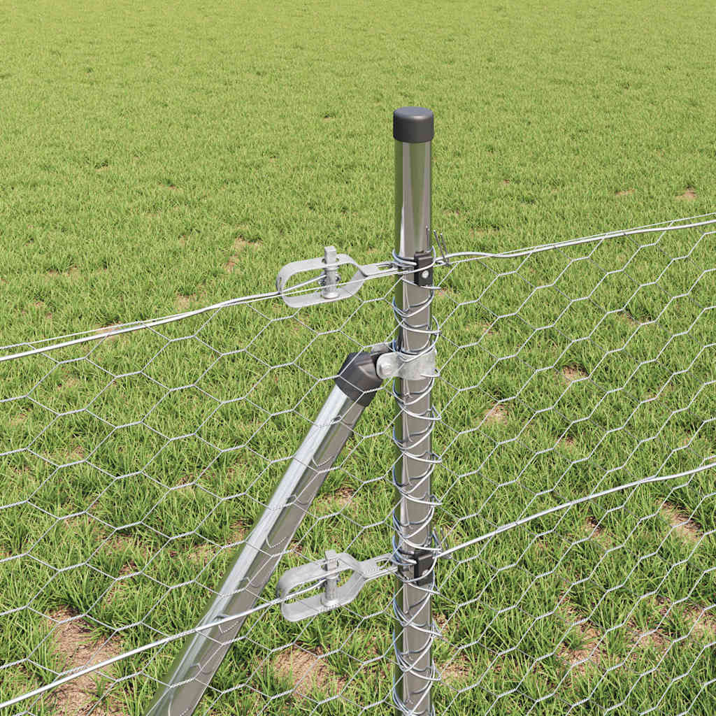 Recinzione con pali. Argento 0.4 x 100 m 3353012