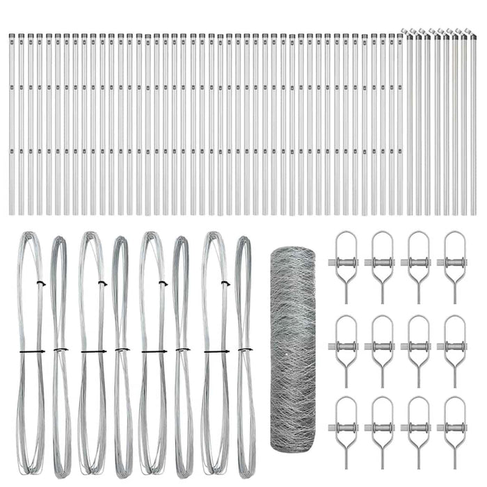 Recinzione con pali. Argento 0.4 x 100 m 3353012