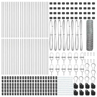 Recinzione con pali. Argento 0.4 x 100 m 3353012