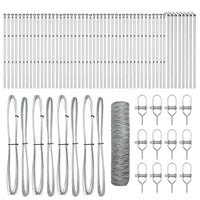 Recinzione con pali. Argento 0.6 x 100 m 3353020
