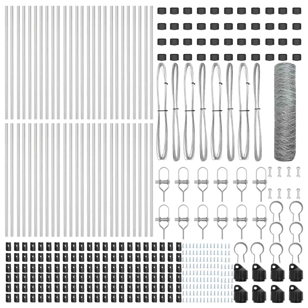 Recinzione con pali. Argento 0.6 x 100 m 3353020