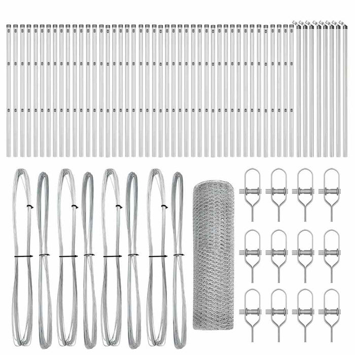 Recinzione con pali. Argento 0.8 x 100 m 3353023