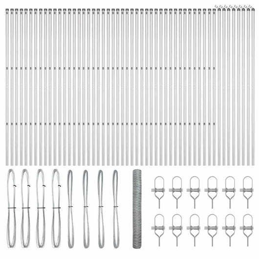 Recinzione con pali. Argento 1.4 x 100 m 3353035