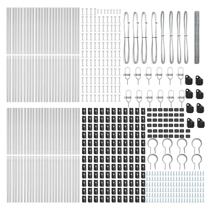 Recinzione con pali. Argento 1.6 x 100 m 3353040