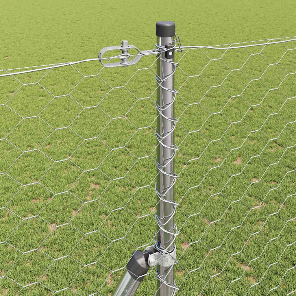 Recinzione con pali. Argento 1.6 x 100 m 3353041