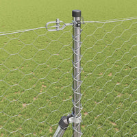 Recinzione con pali. Argento 1.6 x 100 m 3353041