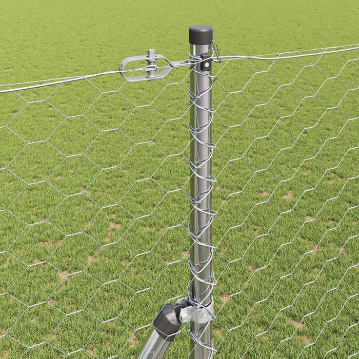 Recinzione con pali. Argento 1.6 x 100 m 3353041