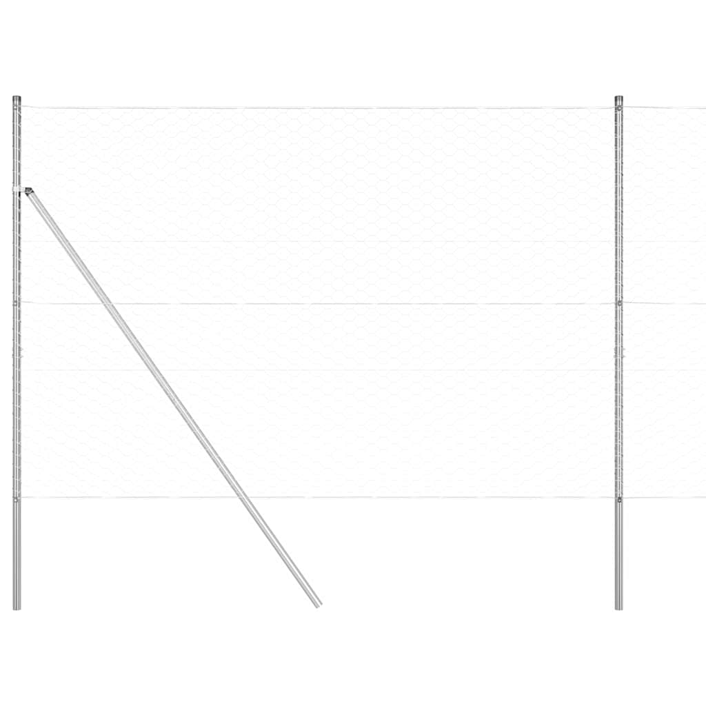 Recinzione con pali. Argento 1.6 x 100 m 3353041