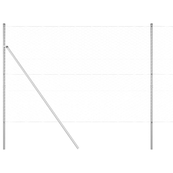 Recinzione con pali. Argento 1.6 x 100 m 3353041