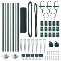 Recinzione con pali. Verde 0.4 x 10 m Acciaio rivestito in PVC 3353042