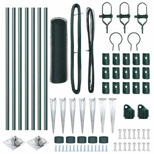 Recinzione con pali. Verde 0.4 x 10 m Acciaio rivestito in PVC 3353042