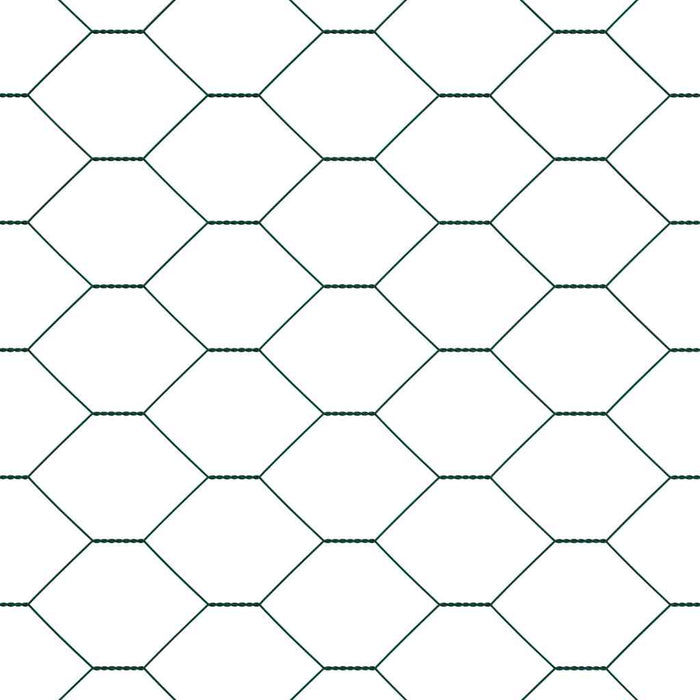 Recinzione con pali. Verde 1 x 10 m Acciaio rivestito in PVC 3353061