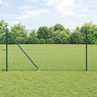 Recinzione con pali. Verde 1.2 x 10 m Acciaio rivestito in PVC 3353062