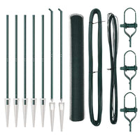 Recinzione con pali. Verde 1.2 x 10 m Acciaio rivestito in PVC 3353062