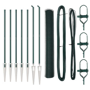 Recinzione con pali. Verde 1.2 x 10 m Acciaio rivestito in PVC 3353062