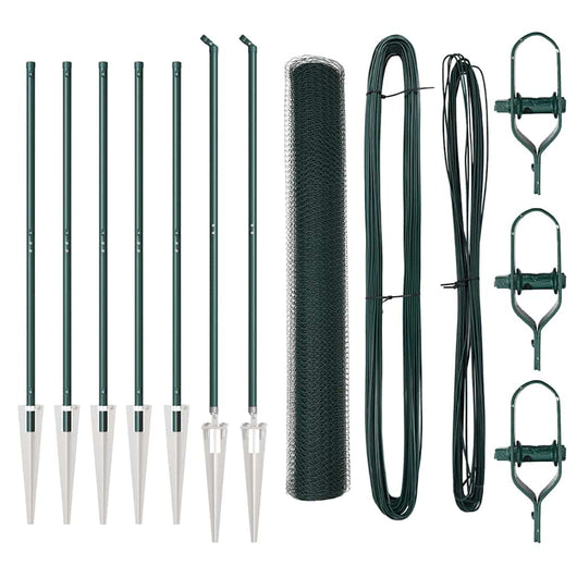 Recinzione con pali. Verde 1.2 x 10 m Acciaio rivestito in PVC 3353062