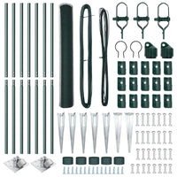 Recinzione con pali. Verde 1.2 x 10 m Acciaio rivestito in PVC 3353063