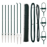 Recinzione con pali. Verde 1.4 x 10 m Acciaio rivestito in PVC 3353068