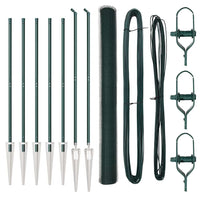 Recinzione con pali. Verde 1.5 x 10 m Acciaio rivestito in PVC 3353070