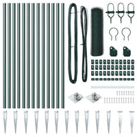 Recinzione con pali. Verde 0.5 x 25 m Acciaio rivestito in PVC 3353082