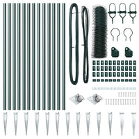 Recinzione con pali. Verde 0.5 x 25 m Acciaio rivestito in PVC 3353085