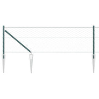 Recinzione con pali. Verde 0.6 x 25 m Acciaio rivestito in PVC 3353089